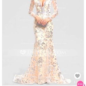 NWT JJ house sequin gown
